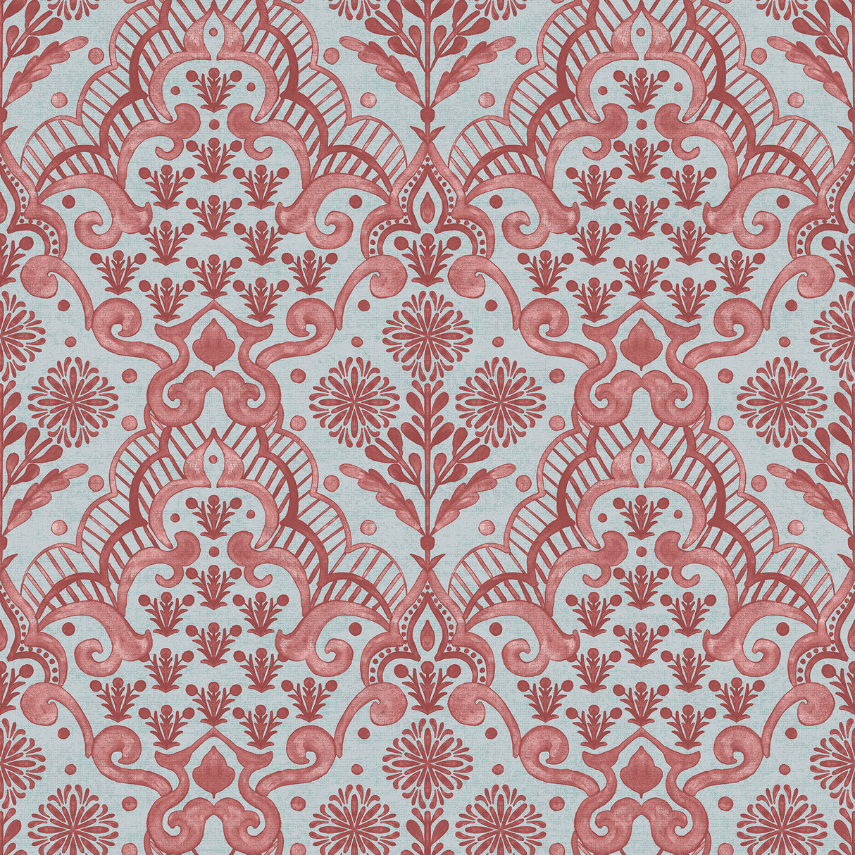 Brownstone Blooms Brick and Sky Peel and Stick Wallpaper by NuWallpaper - BBS6550