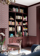 Brownstone Blooms Brick and Sky by NuWallpaper Brownstone Boys Botanical Damask Traditional Peel and Stick Wallpaper - BBS6550