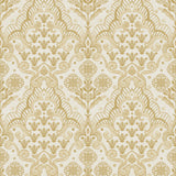 Brownstone Blooms Ochre Peel and Stick Wallpaper by NuWallpaper - BBS6551