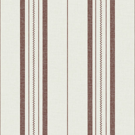 Townhouse Stripe Maroon Peel and Stick Wallpaper by NuWallpaper x Brownstone Boys - BBS6553