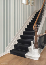 Townhouse Stripe Dusk by NuWallpaper x Brownstone Boys Traditional Linen-Look Geometric Peel and Stick Stripe Wallpaper - BBS6554