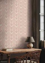 Brownstone Blooms Clay by NuWallpaper x Brownstone Boys Botanical Damask Peel and Stick Wallpaper Fully Removable - BBS6555