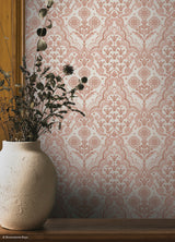 Brownstone Blooms Clay by NuWallpaper x Brownstone Boys Botanical Damask Peel and Stick Wallpaper Fully Removable - BBS6555