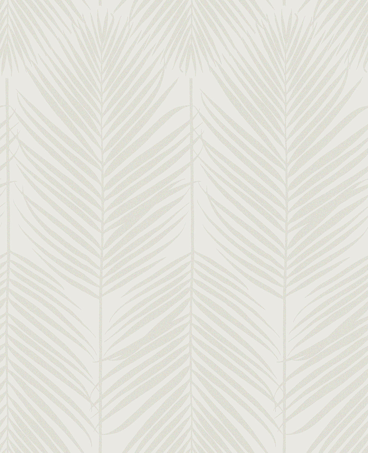 Persei Palm wallpaper in an off-white Chardonnay colorway with large palm fronds and a subtle semi-gloss sheen