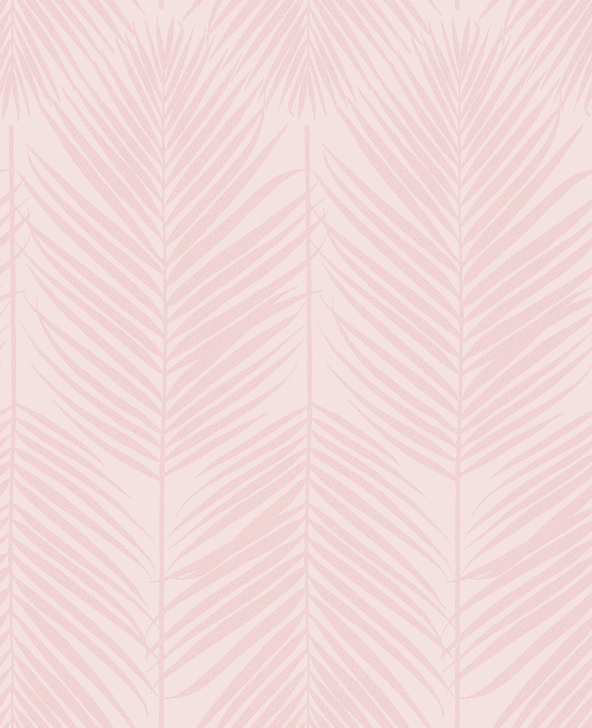 Blush palm frond botanical wallpaper in a soft semi-gloss finish