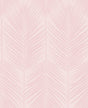 Blush palm frond botanical wallpaper in a soft semi-gloss finish