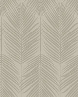 Persei Palm wallpaper in Champagne with repeating palm frond botanical design
