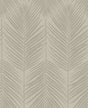 Persei Palm wallpaper in Champagne with repeating palm frond botanical design