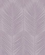 Persei Palm lilac botanical wallpaper with stylized palm fronds in a semi-gloss finish.