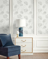 Wild Grass Chardonnay by Etten Beaded Botanical Wallpaper – Seabrook Designs BD50200