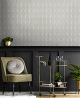 Déco Arches Nickel by Etten Beaded Geometric Wallpaper – Seabrook Designs BD50410