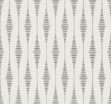 Diamond Stripe geometric wallpaper pattern in Celestial Blue and Pearl