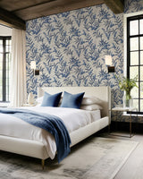 Olivia Blue by Belgravia Decor Floral Wallpaper – Brewster Home Fashions BG5905