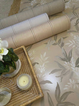 Olivia Beige by Belgravia Decor Floral Wallpaper- Brewster Home Fashions BG5908