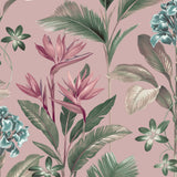 Oliana Pink Floral Wallpaper by Belgravia Decor – BG8485