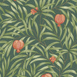 Elena Green Pomegranate wallpaper pattern BG9613 with leafy vines and pomegranates