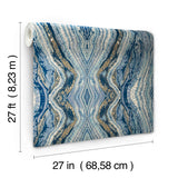 Kaleidoscope Blue by York Wallcoverings Abstract Wallpaper – York Wallcoverings BH8398