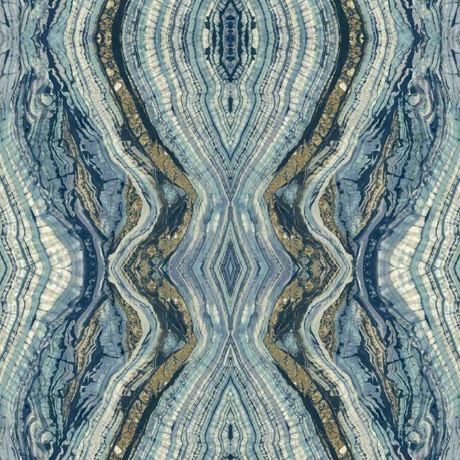Kaleidoscope Blue Wallpaper BH8398 by York Wallcoverings