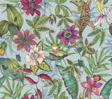 Rainforest Multicolor Wallpaper with Tropical Animals and Florals - York BL1701
