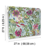 Rainforest Multicolor Wallpaper with Tropical Animals and Florals - York BL1701