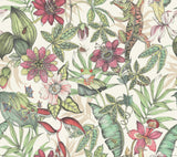 Rainforest Multicolor Wallpaper with Tropical Animals and Botanical Motif - York BL1702