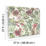 Rainforest Multicolor Wallpaper with Tropical Animals and Botanical Motif - York BL1702