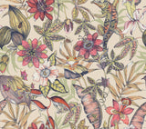 Rainforest Cream Wallpaper with Tropical Animals and Botanical Motif - York BL1704
