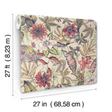 Rainforest Cream Wallpaper with Tropical Animals and Botanical Motif - York BL1704