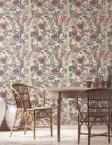 Rainforest Cream Wallpaper with Tropical Animals and Botanical Motif - York BL1704