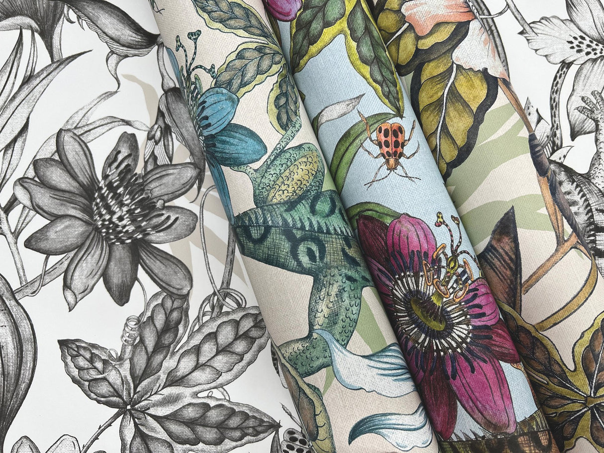 Rainforest Multicolor Wallpaper with Tropical Animals and Florals - York BL1705