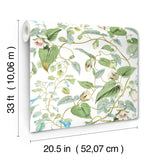 Moon Flower White Wallpaper with Botanical Vine Floral - York BL1711