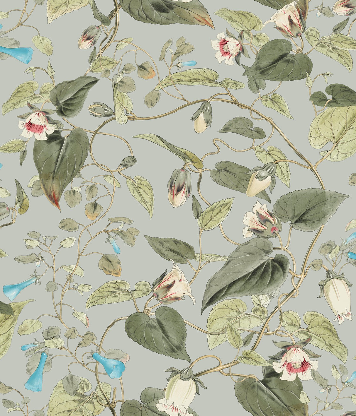 Moon Flower Dove Floral Non Woven Unpasted Wallpaper - York BL1712