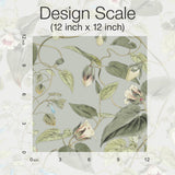 Moon Flower Dove Floral Non Woven Unpasted Wallpaper - York BL1712