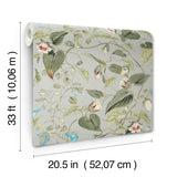 Moon Flower Dove Floral Non Woven Unpasted Wallpaper - York BL1712