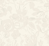 Brushstroke Floral Pearl Wallpaper with Painterly Bohemian Floral Motif - York BL1734