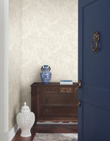 Brushstroke Floral Pearl Wallpaper with Painterly Bohemian Floral Motif - York BL1734