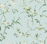 Blossom Branches Spa Blue Wallpaper with Floral Branch Pattern - York BL1742