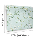 Blossom Branches Spa Blue Wallpaper with Floral Branch Pattern - York BL1742