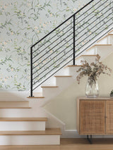 Blossom Branches Spa Blue Wallpaper with Floral Branch Pattern - York BL1742