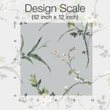 Blossom Branches Light Grey Wallpaper with Floral Branch Pattern - York BL1743
