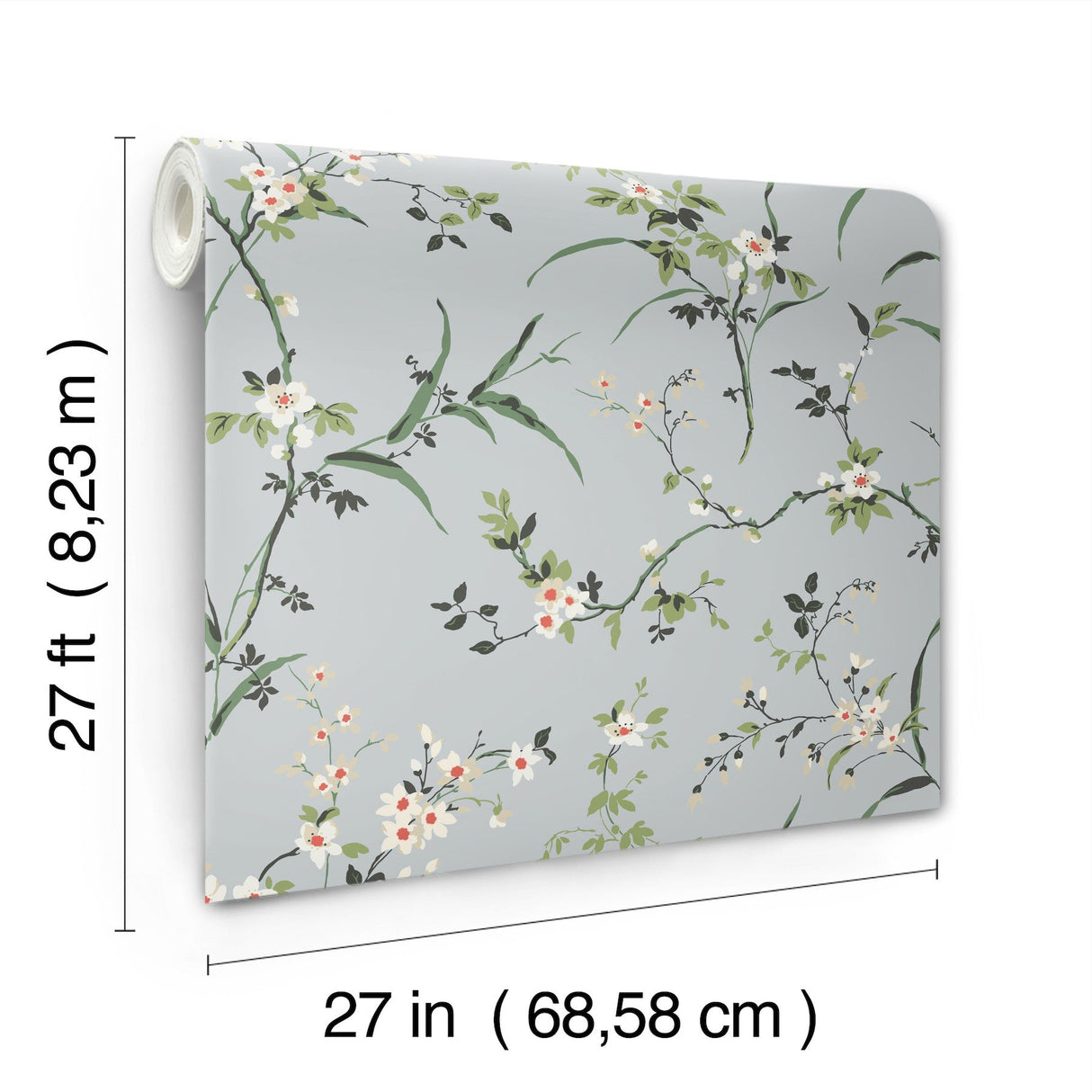 Blossom Branches Light Grey Wallpaper with Floral Branch Pattern - York BL1743