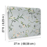 Blossom Branches Light Grey Wallpaper with Floral Branch Pattern - York BL1743