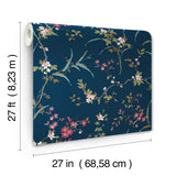 Blossom Branches Navy Wallpaper with Floral Branch Pattern - York BL1745
