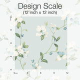 Dogwood Light Blue Wallpaper with Floral Dogwood Blooms Pattern - York BL1765