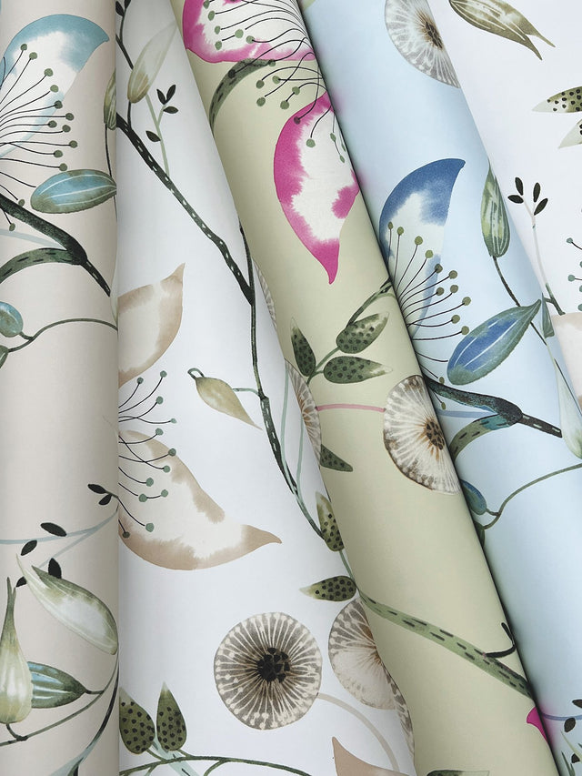 Dream Blossom Light Green Floral Non Woven Wallpaper - York BL1791