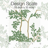Lunaria Silhouette White & Green Botanical Ivy/Vines Wallpaper, Non Woven Matte - York BL1801