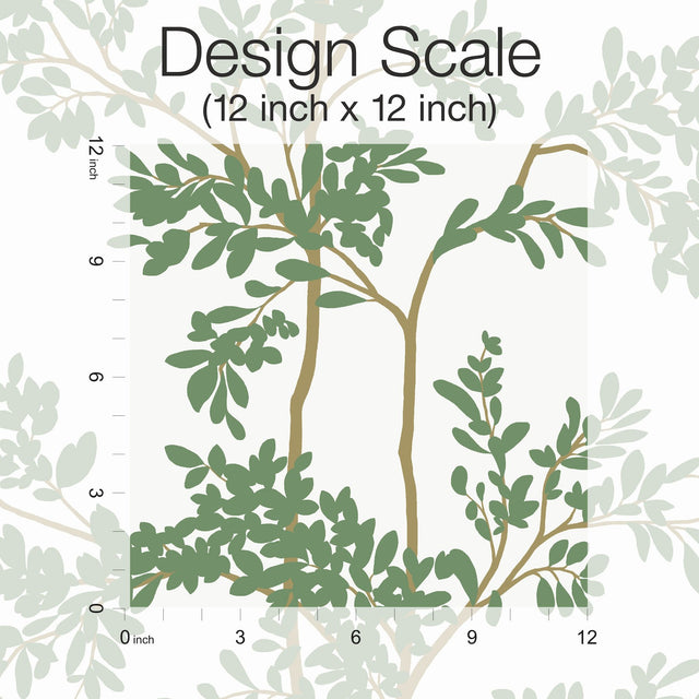 Lunaria Silhouette White & Green Botanical Ivy/Vines Wallpaper, Non Woven Matte - York BL1801