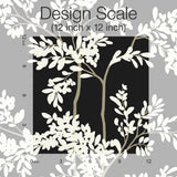 Lunaria Silhouette Black & White Wallpaper with Botanical Non Woven Drop Match - York BL1804
