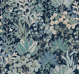Forest Floor Navy Botanical Non Woven Wallpaper - York BL1812