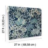 Forest Floor Navy Botanical Non Woven Wallpaper - York BL1812